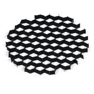 Iolite Black Recessed Louver, Hex Cell