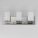 Lateral 3 Light 20 inch Satin Nickel Bath Vanity Wall Light in Satin White