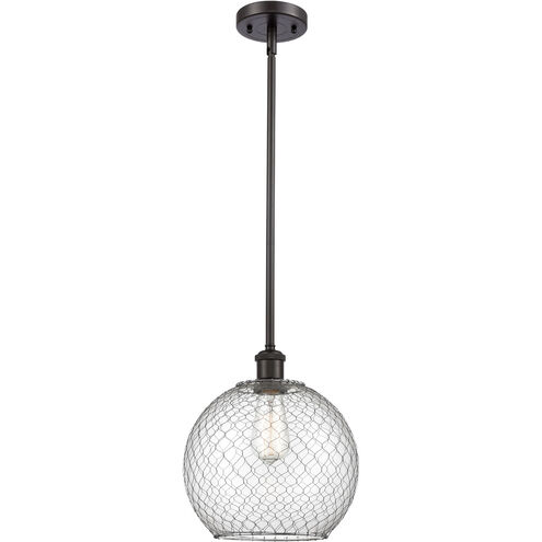 Ballston Large Farmhouse Chicken Wire 1 Light 10 inch Oil Rubbed Bronze Pendant Ceiling Light, Ballston