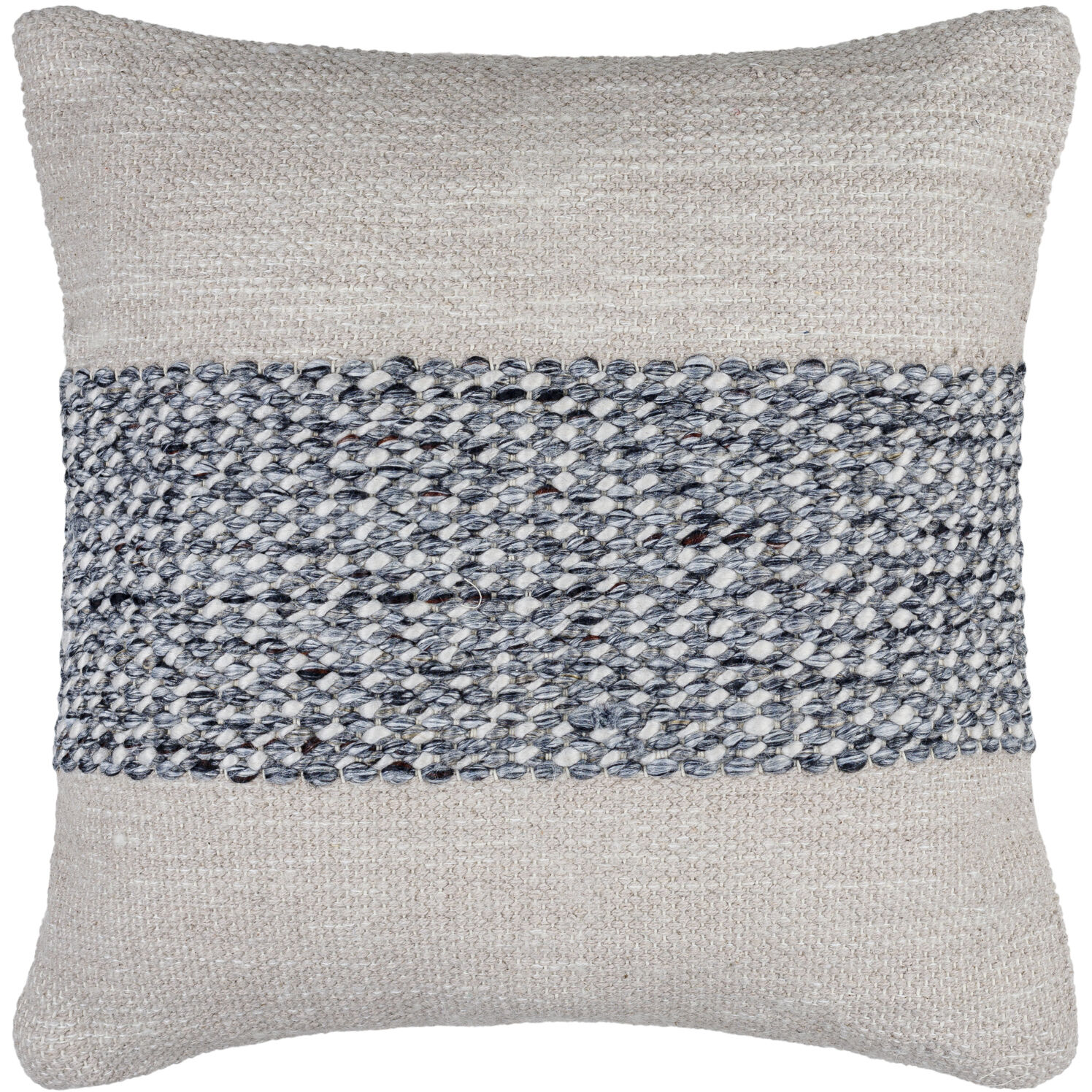 Edward 22 X 22 inch Silver / Metallic - Silver / Off-White / Light Silver / Nickel / Sage / Ink Accent Pillow