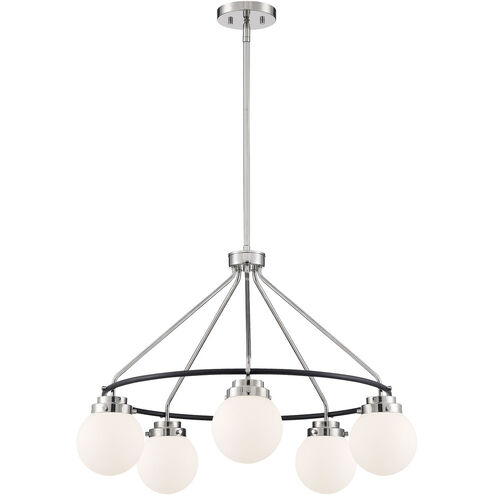 Elle 5 Light 28 inch Polished Nickel Chandelier Ceiling Light