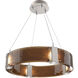 Parallel LED 23.9 inch Beige Silver Chandelier Ceiling Light in Metallic Beige Silver, Bronze Granite, 2700K LED, Ring