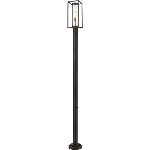 Dunbroch 1 Light 95.5 inch Deep Bronze and Outdoor Brass Outdoor Post Mounted Fixture