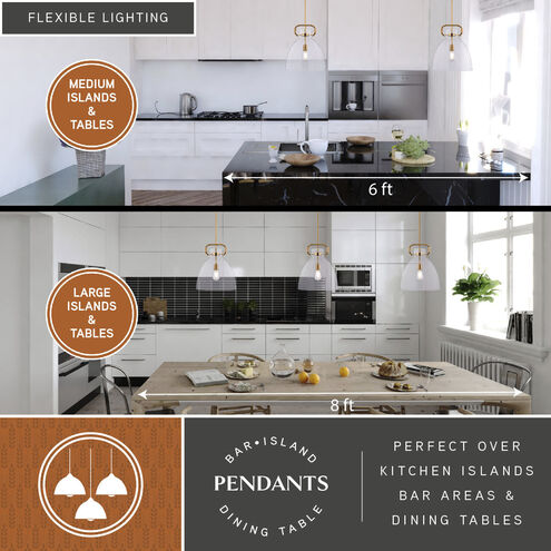 Madrona 1 Light 14 inch Muted Brass Pendant Light Ceiling Light