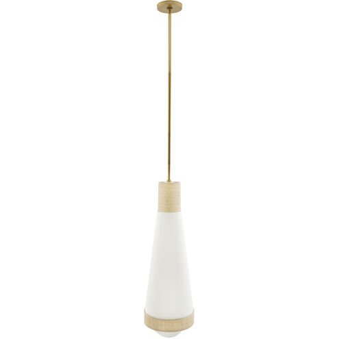 Shreveport 1 Light 10 inch Natural and Antique Brass Pendant Ceiling Light