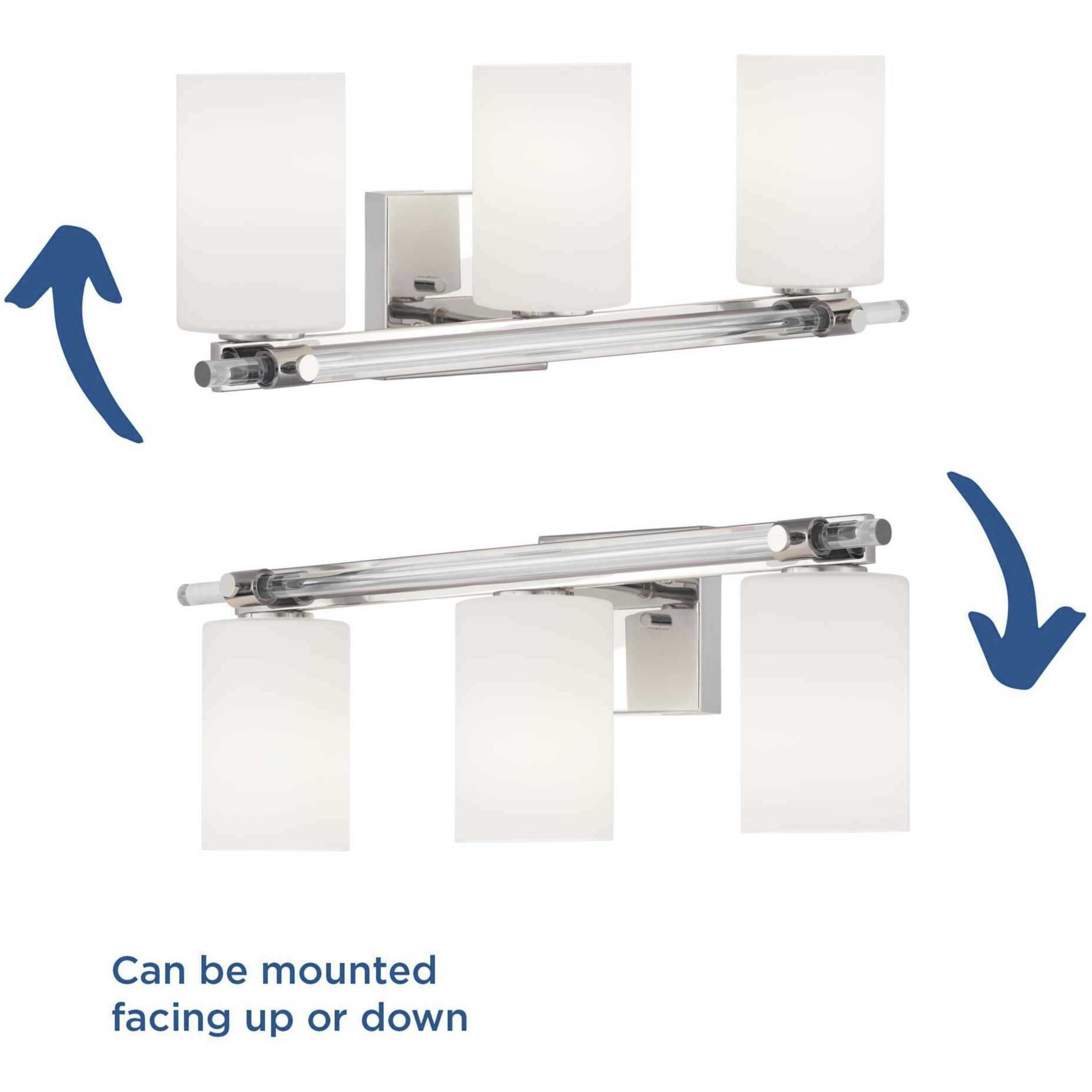 Lisbon 3 Light 24 inch Polished Nickel Bath Vanity Wall Light, Design Series