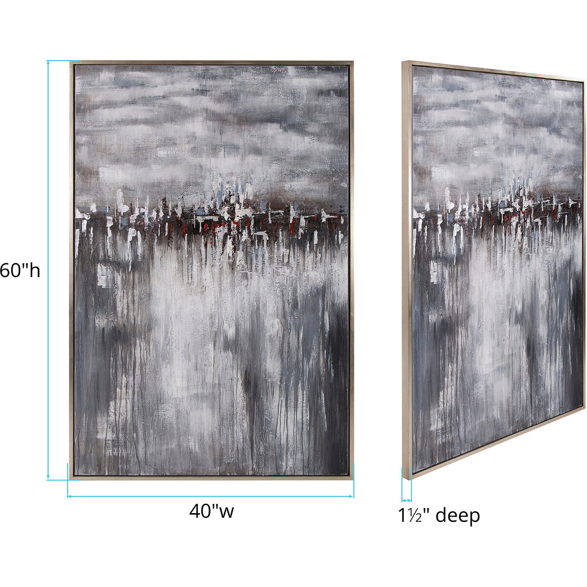 In the Moonlight 60 X 40 inch Hand Painted Wall Art