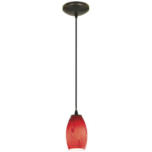 Merlot 1 Light 3.5 inch Oil Rubbed Bronze Pendant Ceiling Light