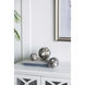 Floral Brown and White Decorative Orbs