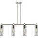 Downtown Urban Crown Point Island Light Ceiling Light in Satin Nickel, Plated Smoke