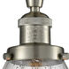 Franklin Restoration X-Large Cone LED 12 inch Brushed Satin Nickel Semi-Flush Mount Ceiling Light in Seedy Glass, Franklin Restoration