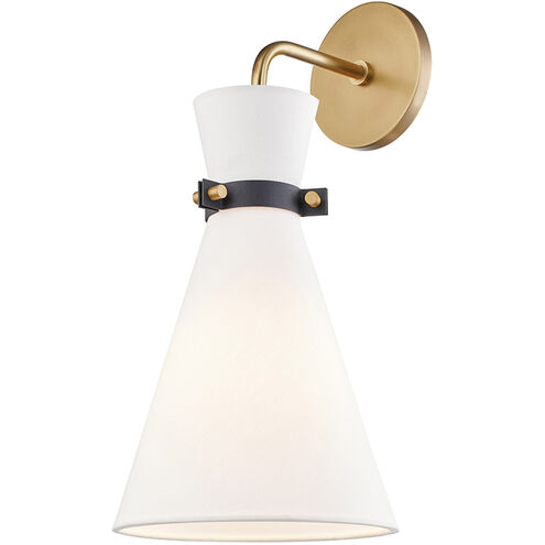 Julia 1 Light 8 inch Aged Brass / Black Wall Sconce Wall Light in Aged Brass and Black