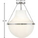 Collins 1 Light 20 inch Polished Nickel Semi-Flush Mount Ceiling Light, Medium
