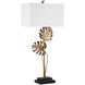 Heirloom 40.5 inch 150 watt Antique Brass and Black Console Table Lamp Portable Light