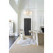 Rene LED 28.5 inch Distressed Brass Chandelier Ceiling Light 