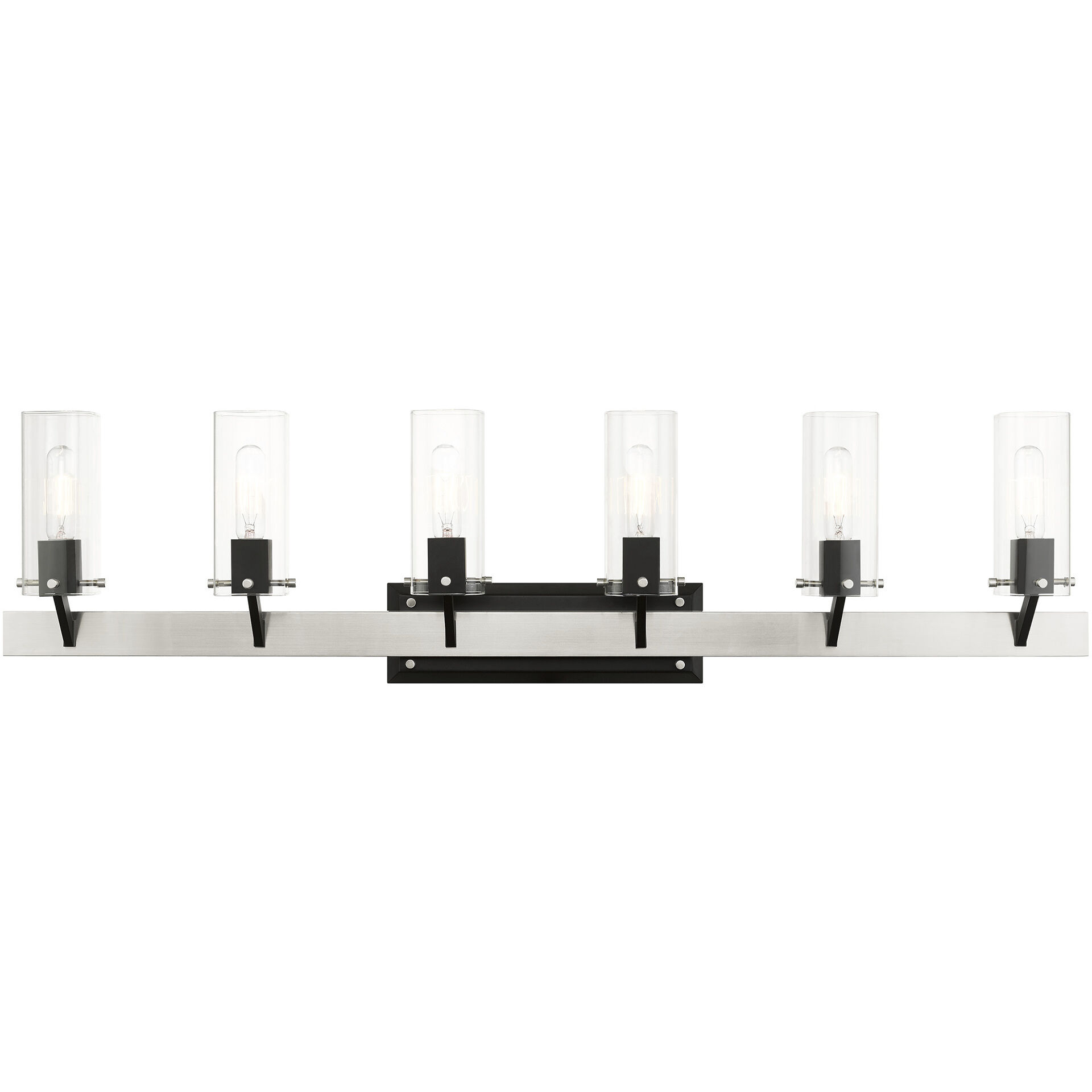 Beckett 6 Light 48 inch Brushed Nickel Vanity Sconce Wall Light