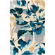 Rivera 36 X 24 inch Teal/Medium Gray/Butter/Dark Green/Aqua Rugs, Polyester