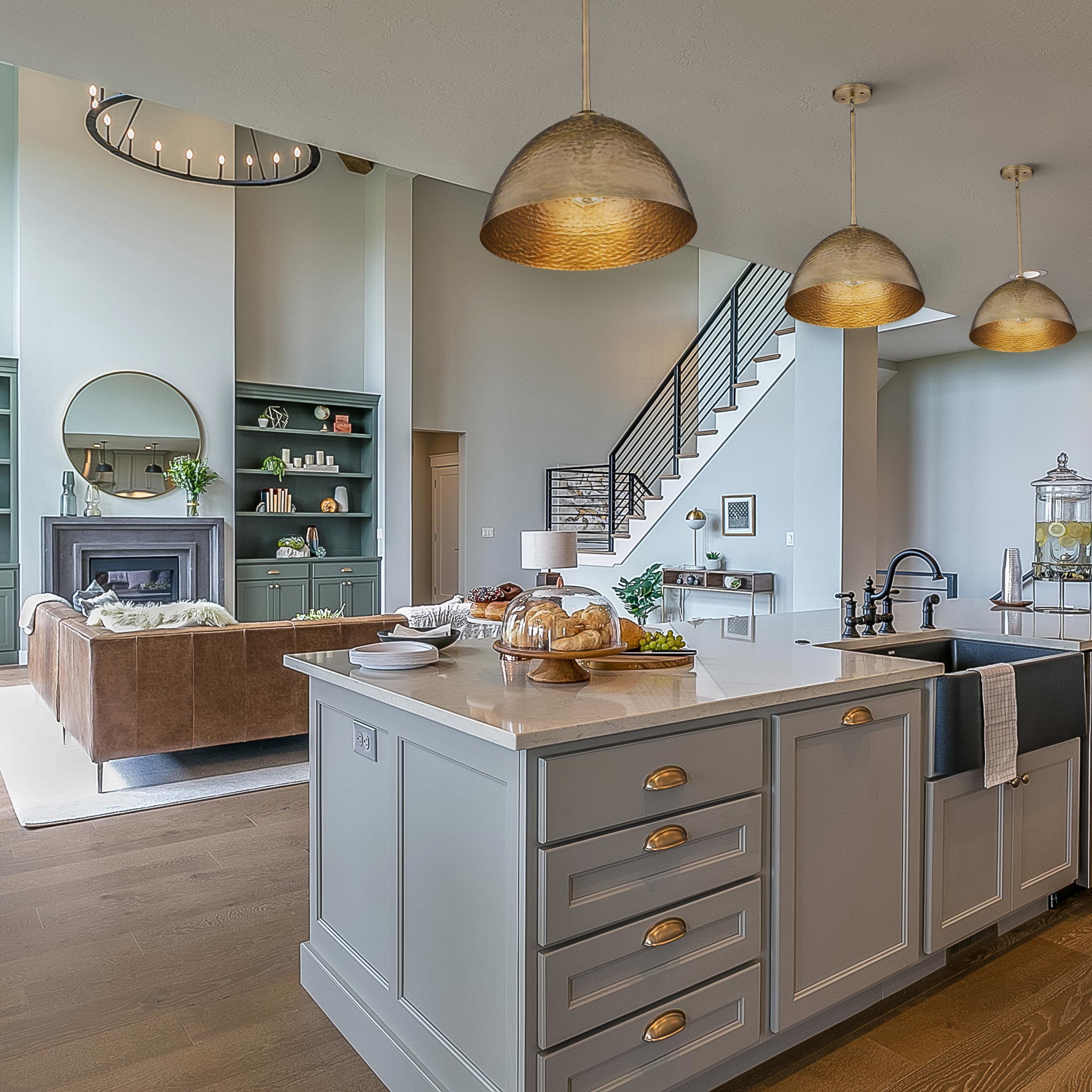 Shepard Pendant Ceiling Light in Modern Brass