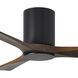 Atlas Irene-3HLK 42 inch Matte Black with Walnut Tone Blades Ceiling Mount Paddle Fan, Flush Mounted