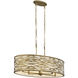 Kato 6 Light 36 inch REF Pendant Ceiling Light in Havana Gold