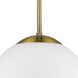 Solea 2 Light 13.75 inch Antique Brass Pendant Ceiling Light