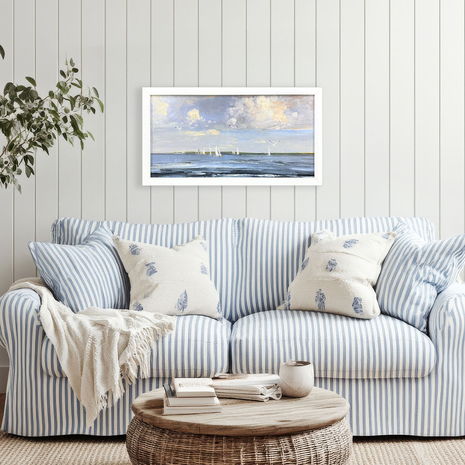 Summer Winds 35 X 19 inch Non-Glass Framed Art, Propac