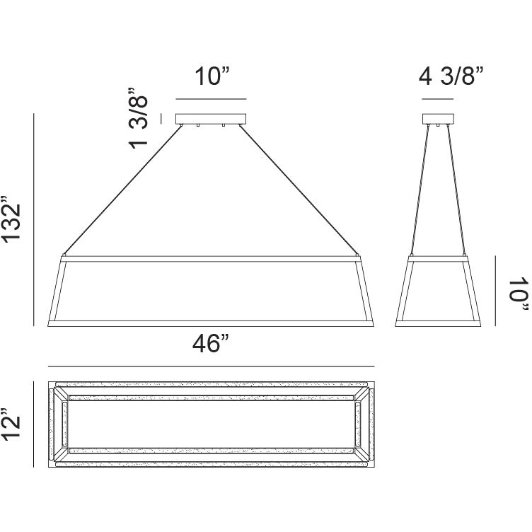 Carlington LED 12 inch Matte Black Chandelier Ceiling Light