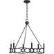 Minette 6 Light 28 inch Matte Black Chandelier Ceiling Light