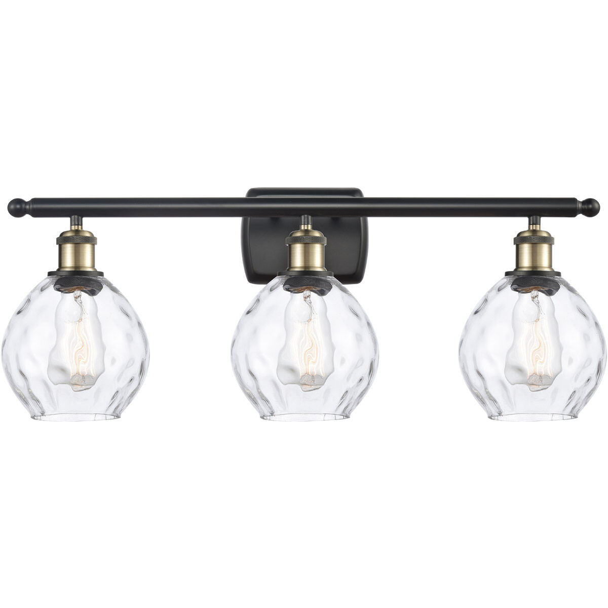 Ballston Small Waverly LED 26 inch Black Antique Brass Bath Vanity Light Wall Light, Ballston