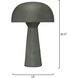 Papier 22.5 inch 60 watt Textured Lichen Green Table Lamp Portable Light, Inline