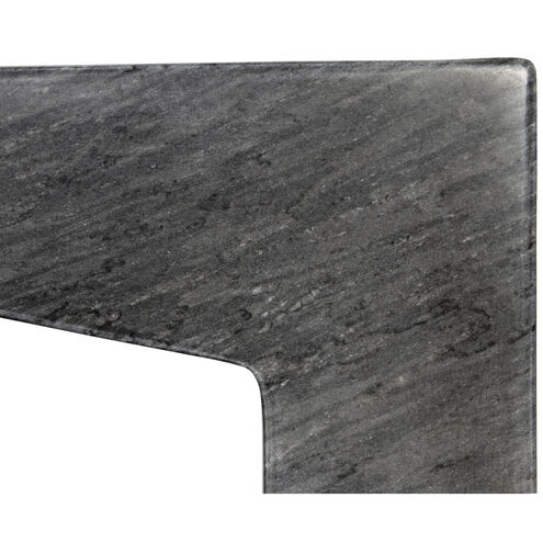 Aero 30 X 17.5 inch Black Marble Side Table