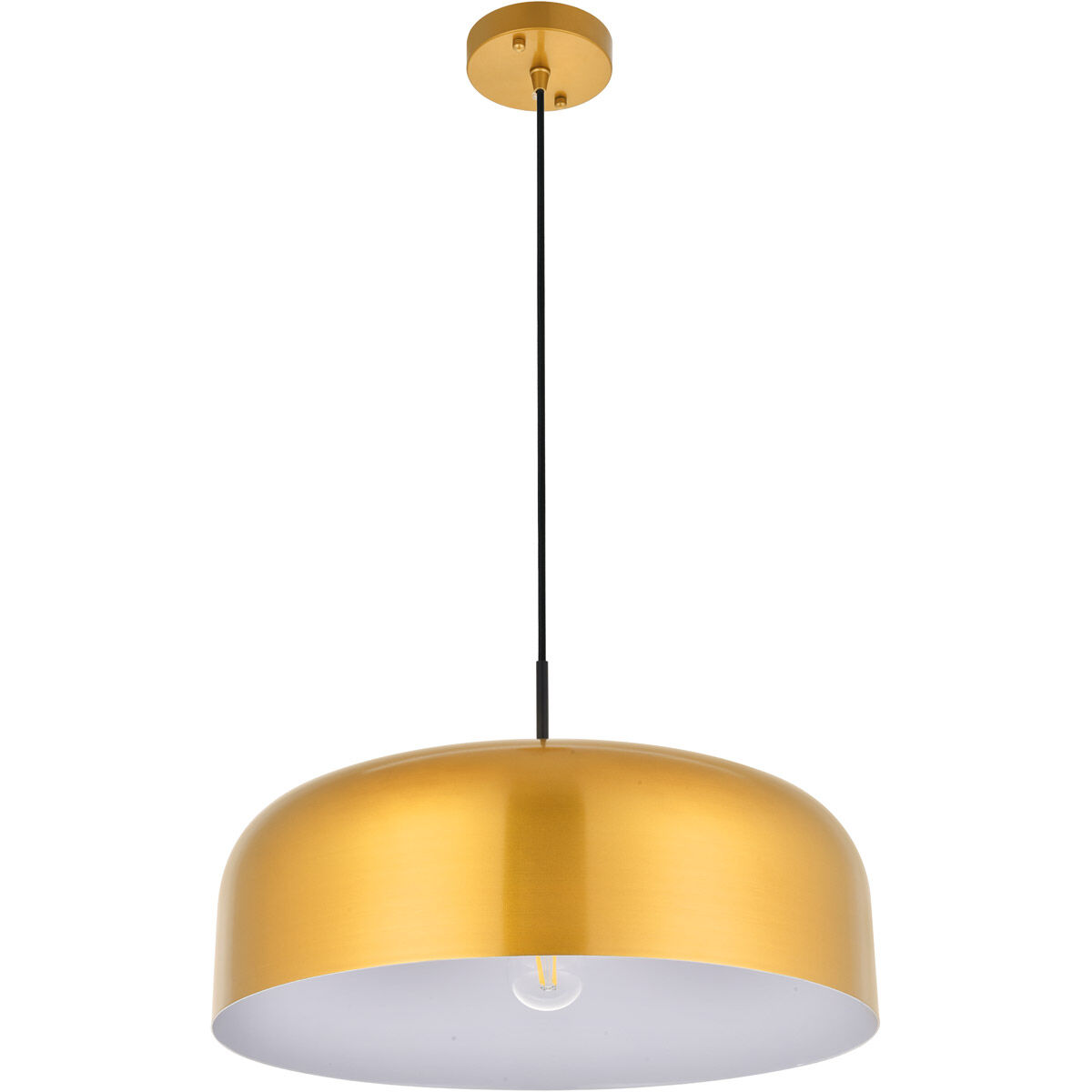 Etude 1 Light 19.3 inch Satin Gold Pendant Ceiling Light