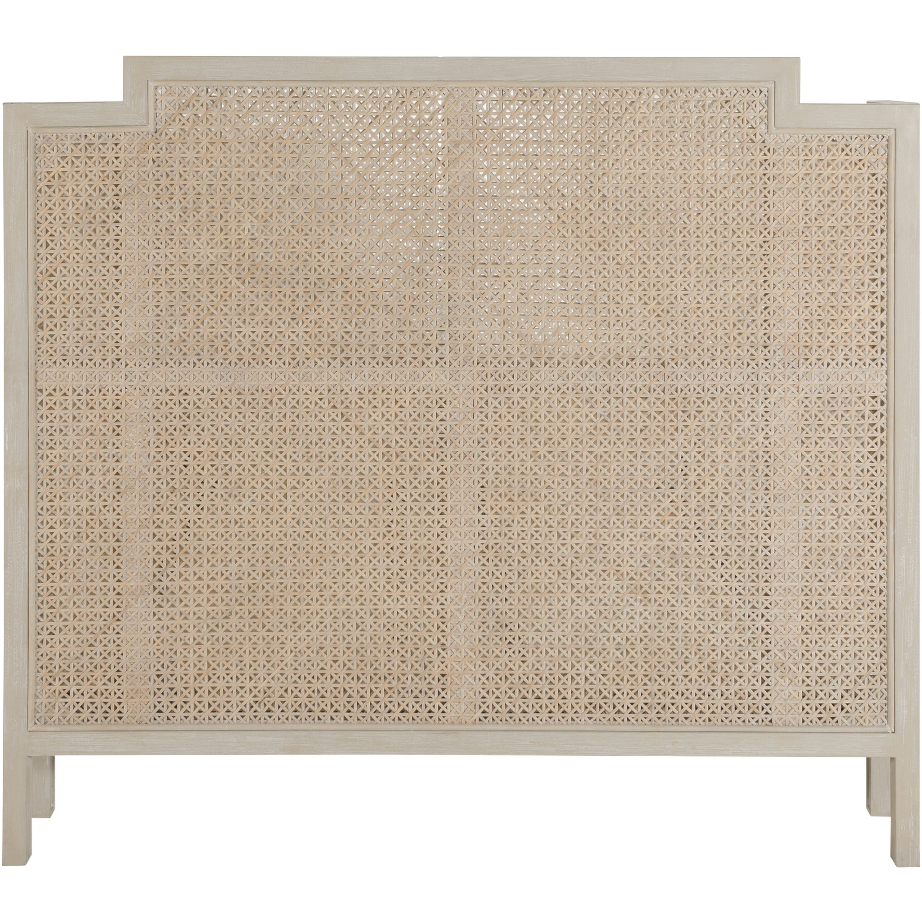 Camille Cerused White Queen Bed