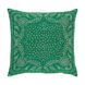 Indira 20 X 20 inch Emerald and Light Gray Throw Pillow