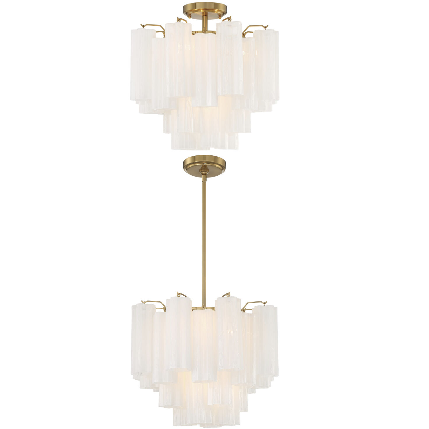 Addis 4 Light 17.75 inch Aged Brass Mini Chandelier Ceiling Light in White