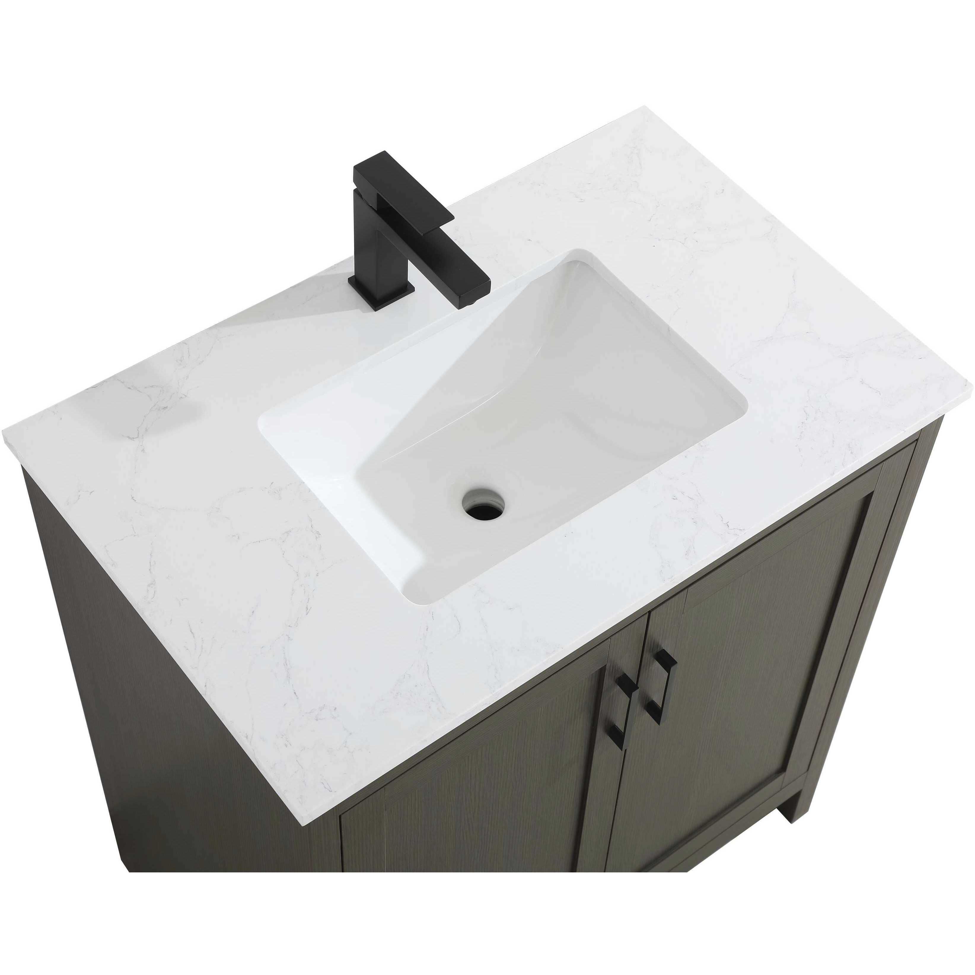 Finnley 30 X 34 inch Mocha Brown Bathroom Vanity Cabinet