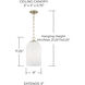 Cleo 1 Light 9 inch Matte Brass Pendant Ceiling Light