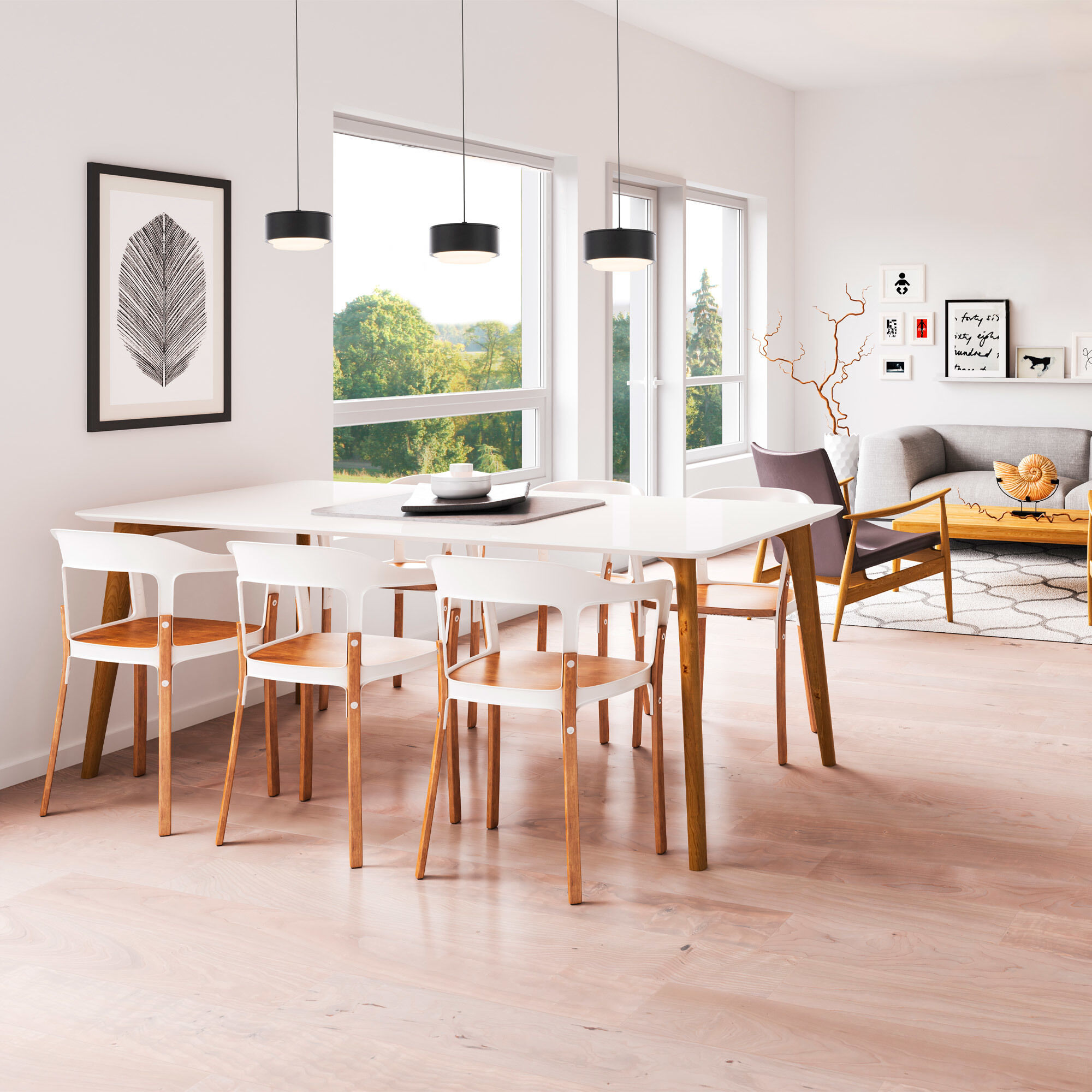 Ohm LED 5.5 inch Black Pendant Ceiling Light, dweLED