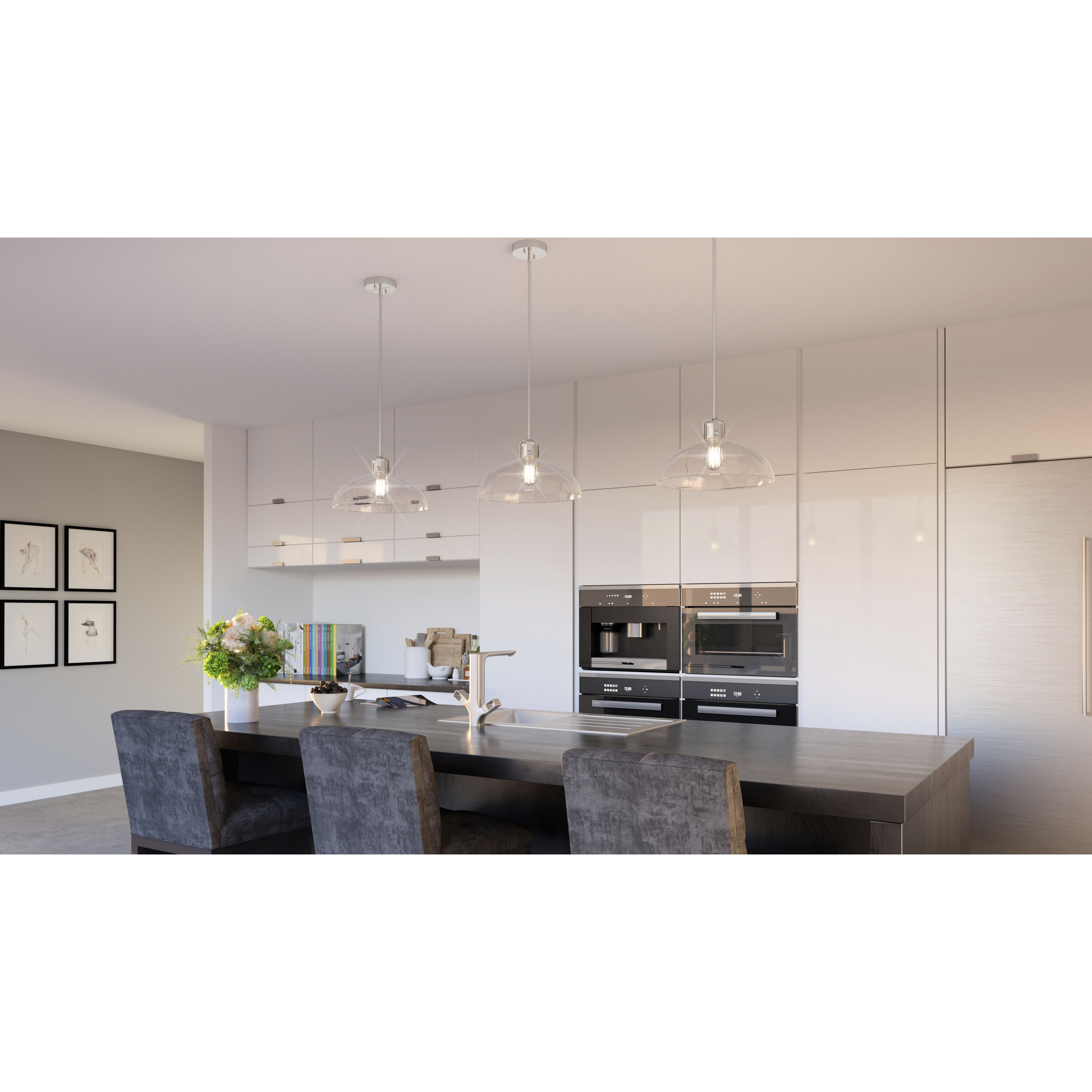 Iona 1 Light 14.75 inch Polished Chrome Pendant Ceiling Light