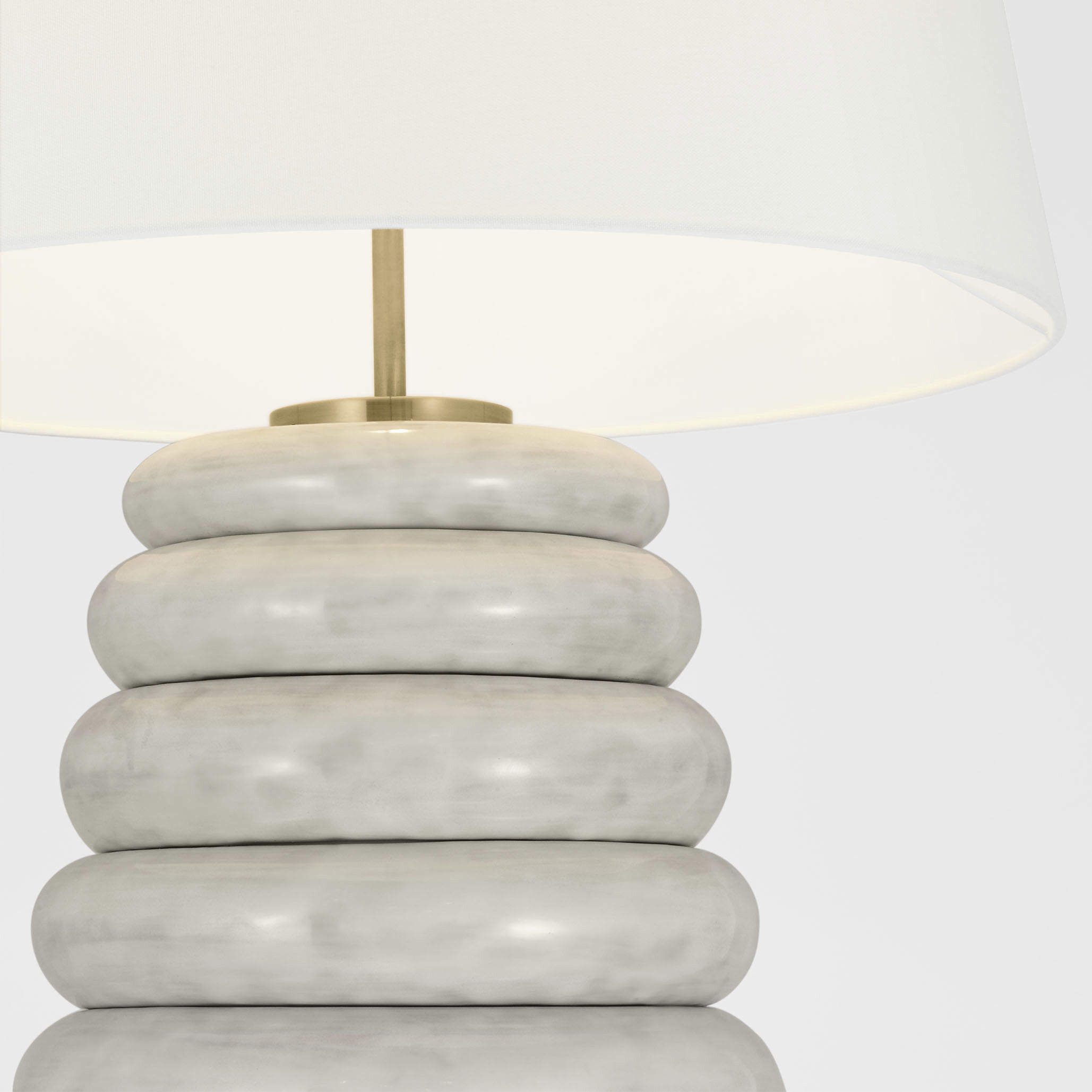 Phoebe Stacked Table Lamp Antiqued White Williams Sonoma