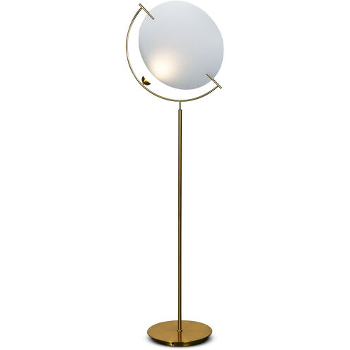 Artisan Collection/ COMO Series 60 inch 4.00 watt Antique Brass Floor Lamp Portable Light