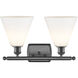 Ballston Ballston Cone LED 18 inch Oil Rubbed Bronze Bath Vanity Light Wall Light in Matte White Glass