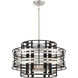 Presten 6 Light 28 inch Brushed Nickel with Sand Coal Pendant Ceiling Light