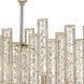 Equilibrium 5 Light 34 inch Matte Gold Linear Chandelier Ceiling Light
