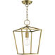 Devone 1 Light 10 inch Antique Brass Convertible Semi Flush/Lantern Ceiling Light