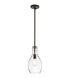 Everly 1 Light 7 inch Olde Bronze Pendant Ceiling Light in Clear