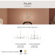 Pilar 6 Light 50 inch Brushed Nickel Chandelier Ceiling Light