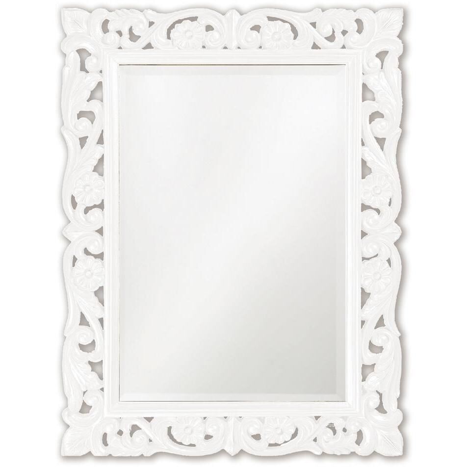 Chateau 42 X 31 inch Glossy White Wall Mirror