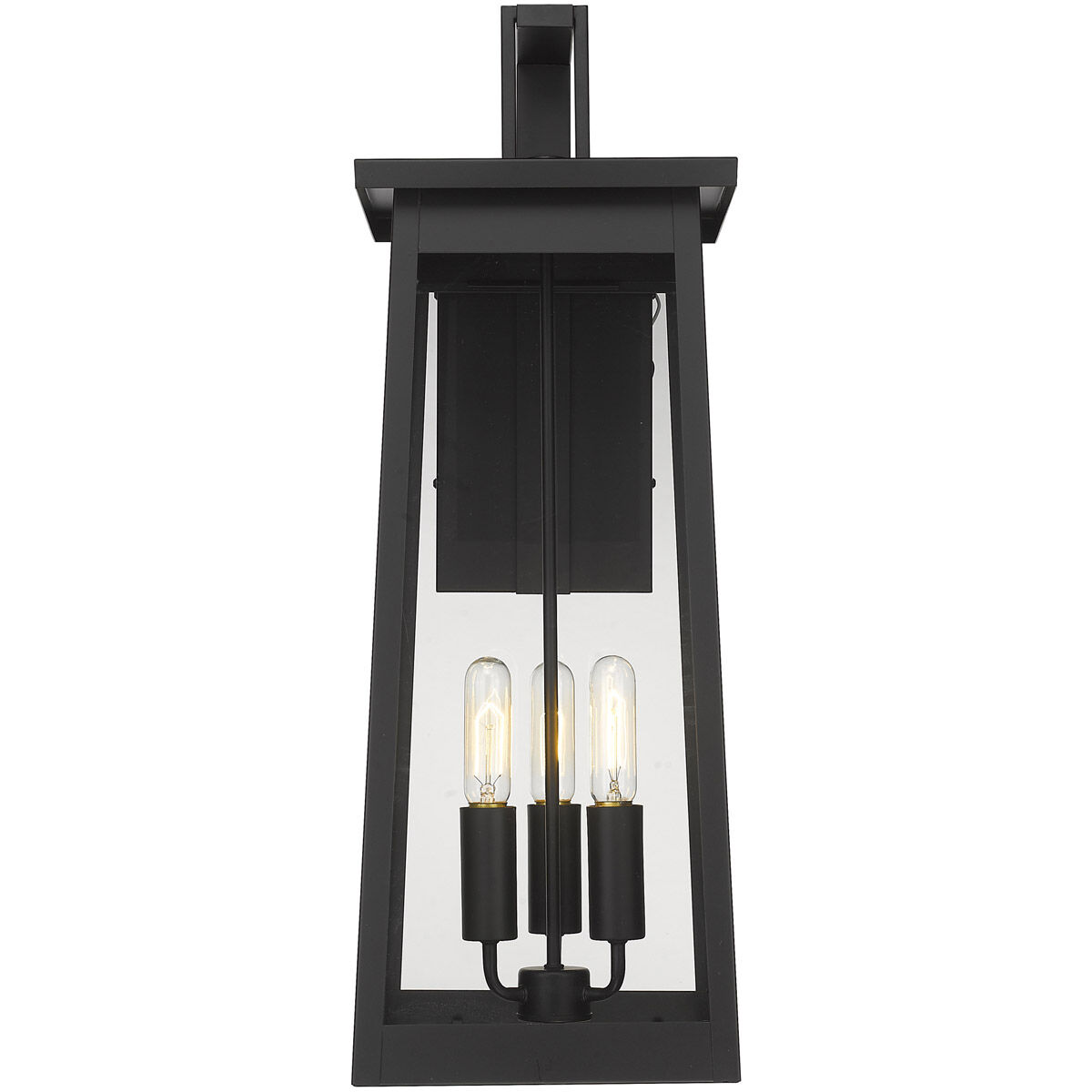 Alden 3 Light 29 inch Matte Black Exterior Wall Mount
