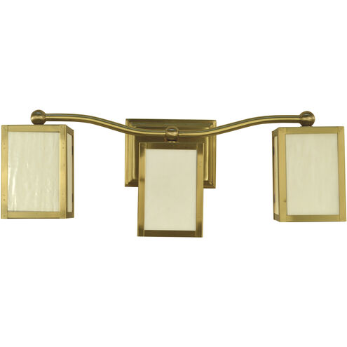 Asher 3 Light 20 inch Brushed Brass Sconce Wall Light